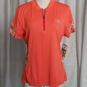 Nishiki Orange Short Sleeve Cycling Top Size Large NWT